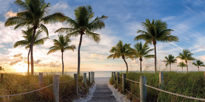 Keilrahmen Steg zum Meer 100 x 50