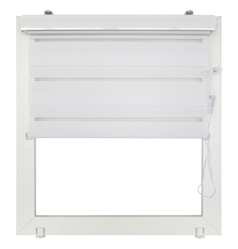Doppelrollo mit Blende CASE 90 x 160 cm weiß