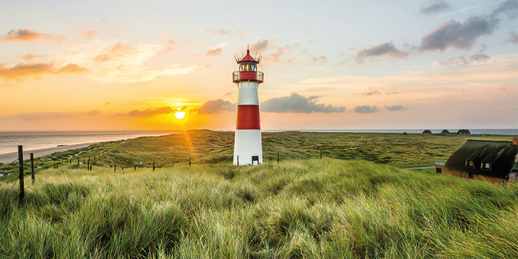 Kunstdruck auf Keilrahmen LEUCHTTURM 100x50cm