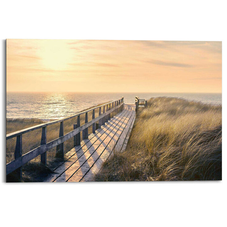 Reinders! Wandbild 90x60 cm Weg zum Strand, Khaki 90 x 60 cm Dekopanel
