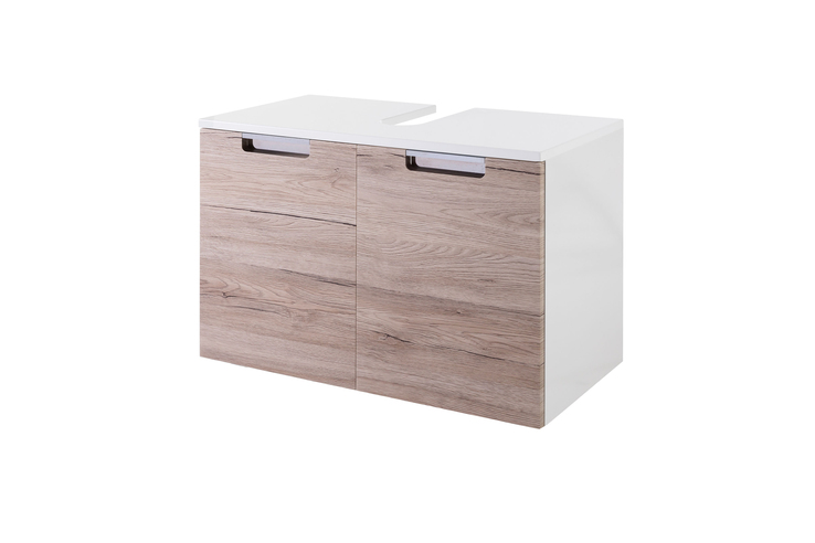 Waschbeckenunterschrank Mars braun/weiß B/H/T 65x46,5x35cm