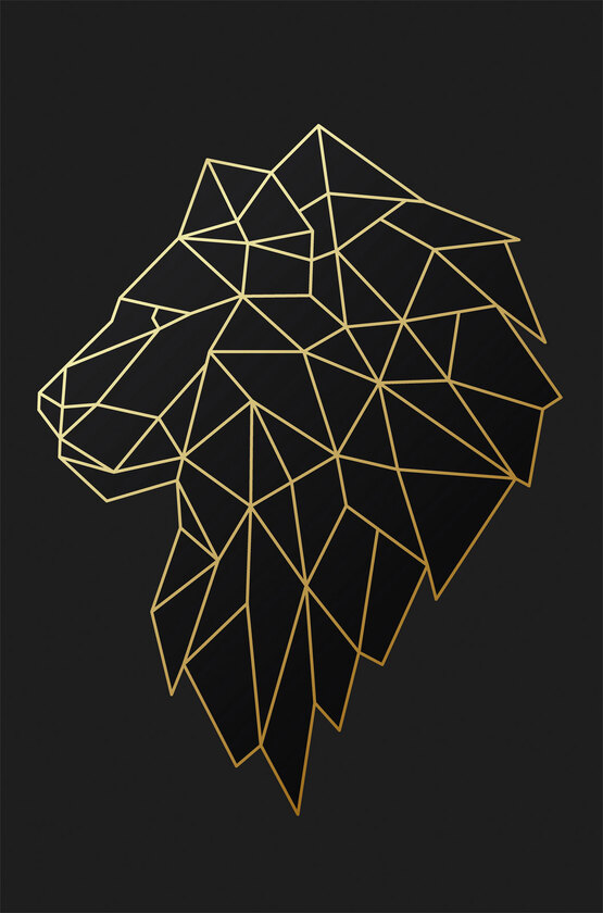 Keilrahmen Polygon Löwe 60 x 90