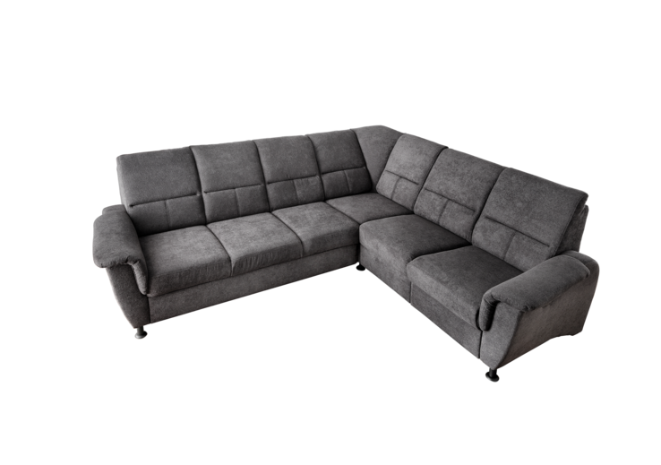 Couchgarnitur Parole 268 x 222 x 95 cm dunkelgrau