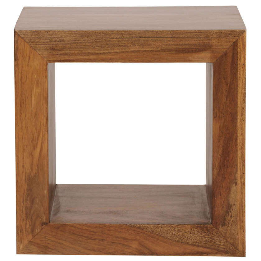 Regal Cube 33 x 44 cm Massivholz braun