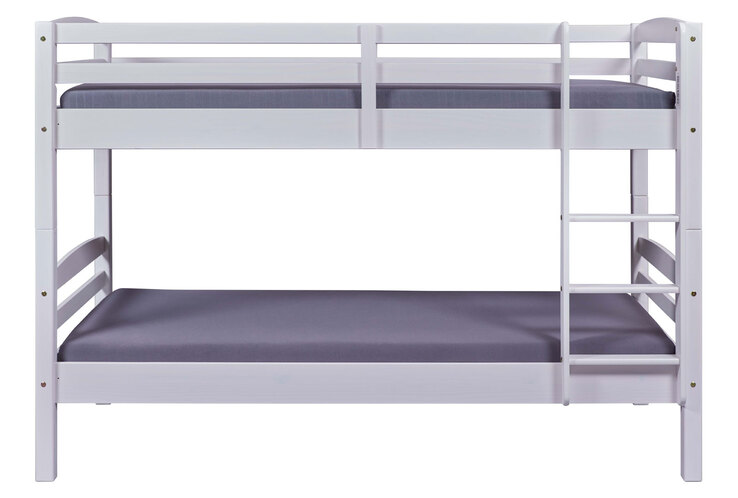 Etagenbett Nikolaus 90 x 190 cm Kiefer massiv weiß lackiert