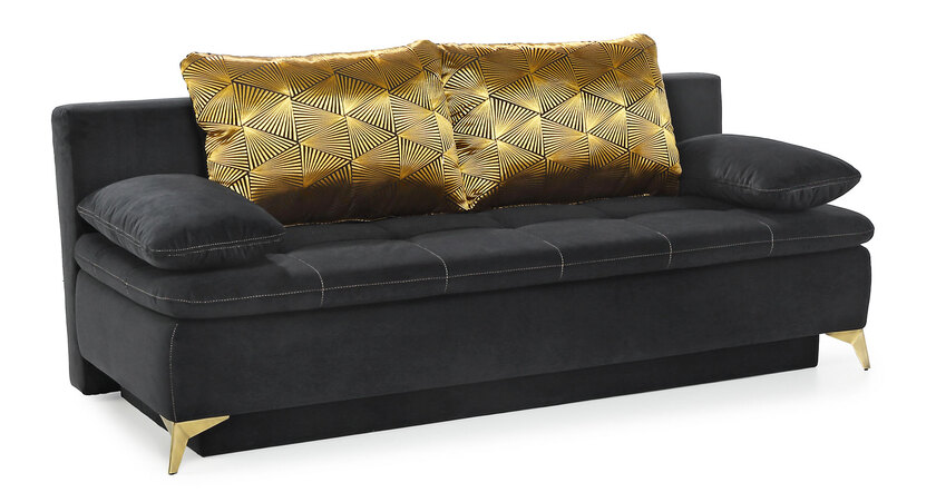 Schlafsofa Sarah 202 x 88 x 92 cm schwarz