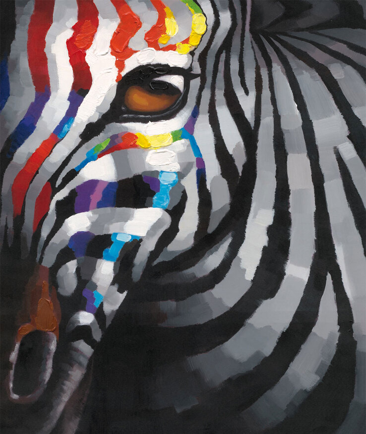 Keilrahmen Zebra 118 x 140