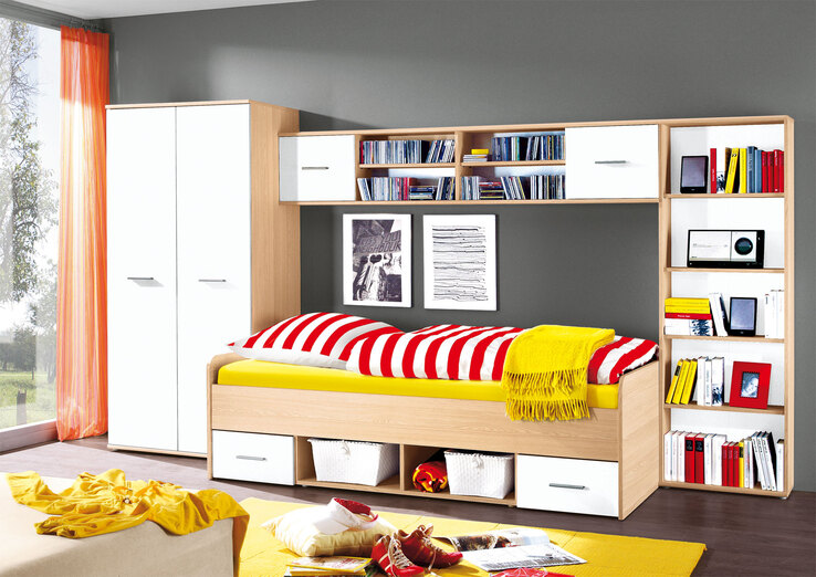 Jugendzimmer Nanu Eiche San Remo/Weiß Nachbildung