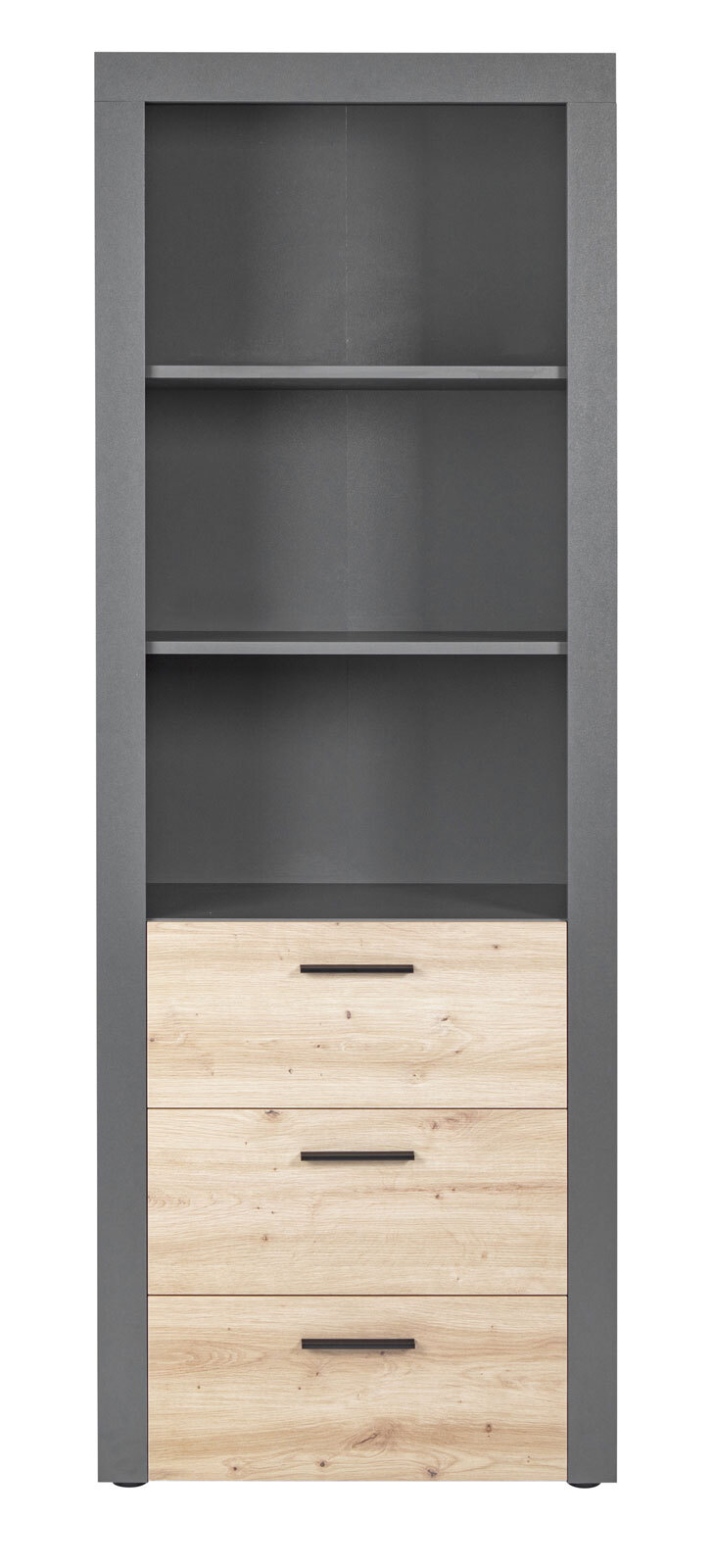 Regal Roland grau/braun 68,6x190x41,6 cm