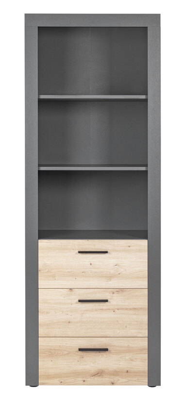 Regal Roland grau/braun 68,6x190x41,6 cm