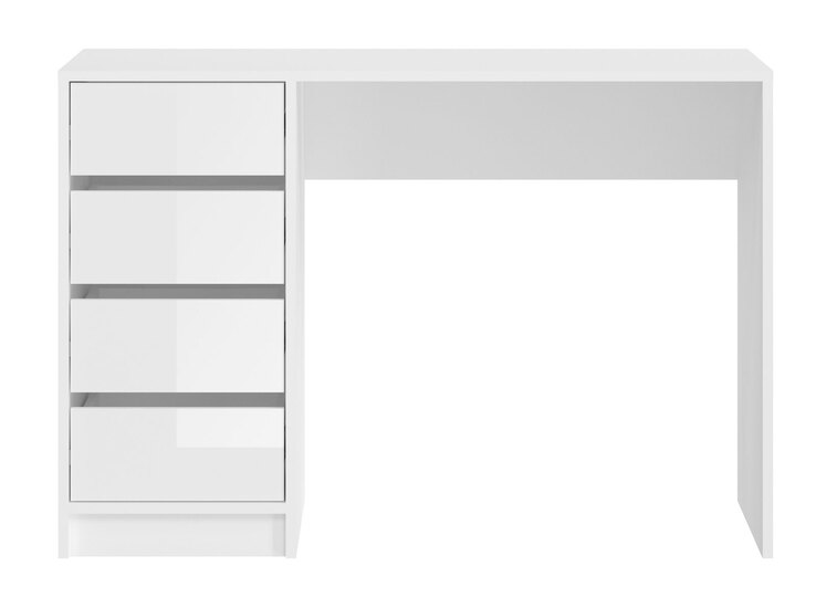 Schminktisch Emma Weiß Hochglanz 110x75x48 cm