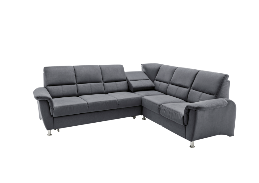 Couchgarnitur Parole 268 x 222 x 95 cm Dunkelgrau