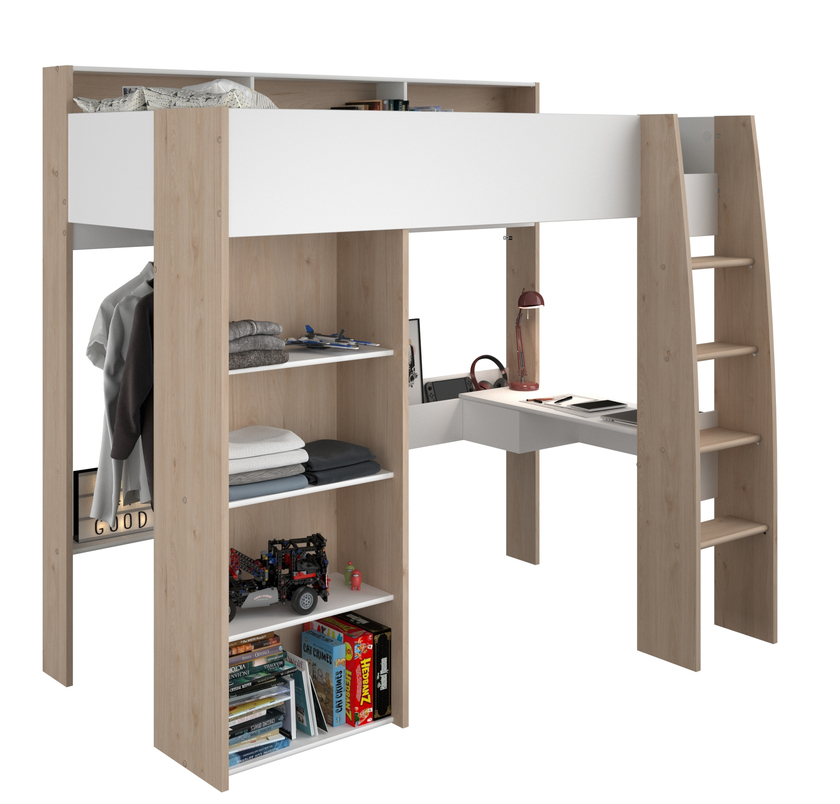 Parisot Hochbett Shelter 11 braun/ weiß