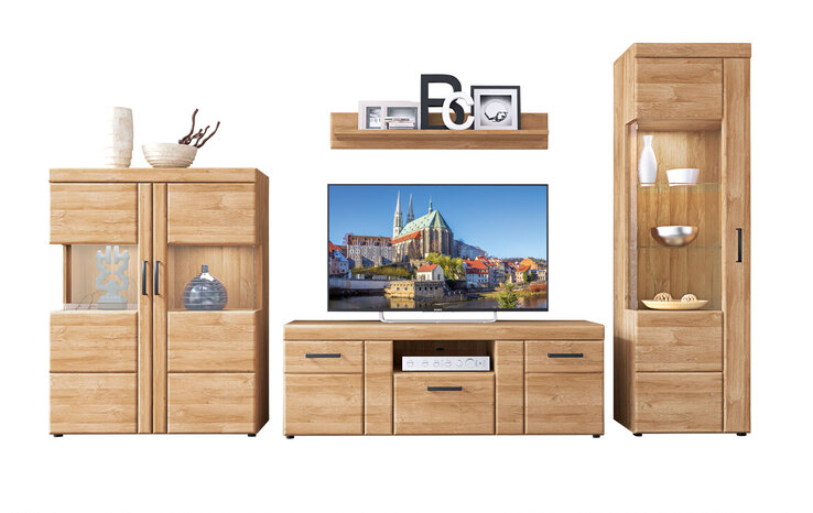 Wohnwand Cortina Eiche Nachbildung 317 x 195 x 41 cm