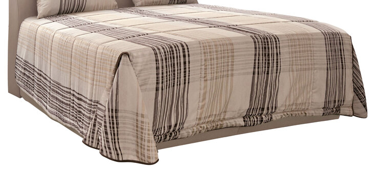 Tagesdecke Evita Stoff Braun ca. 180 x 200 cm