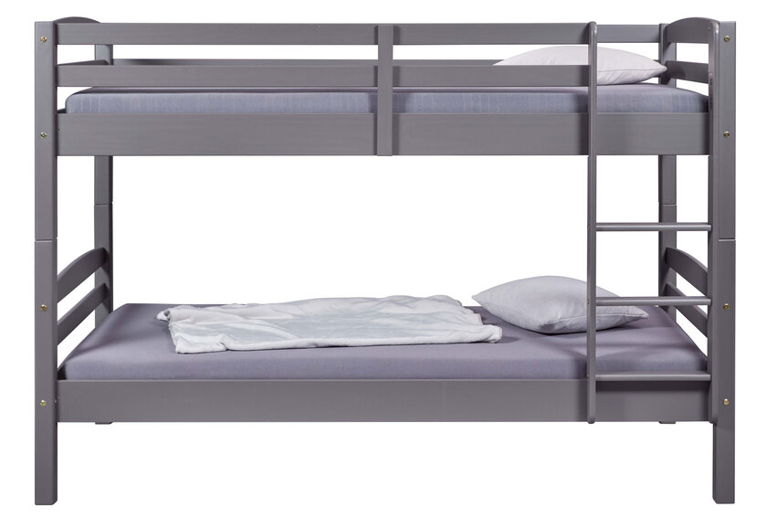 Etagenbett Neo 90 x 200 cm Kiefer massiv grau lackiert