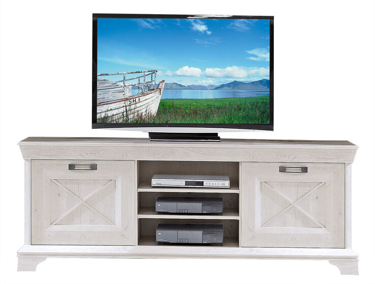 TV- Schrank Kashmir Pinie Weiß Nachbildung ca. 147,4 x 66,6 x 48,2 cm