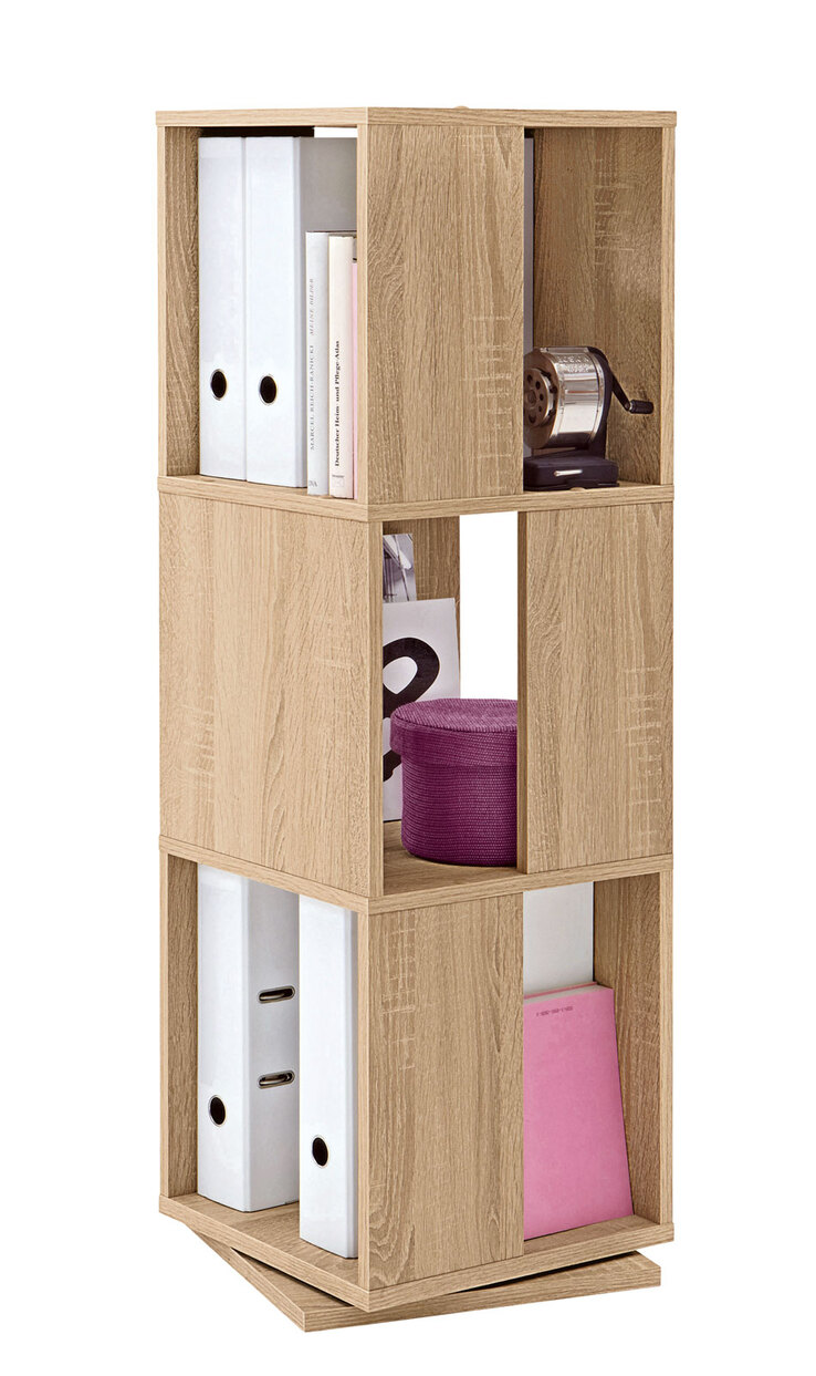 Drehregal Tower Eiche-Dekor 34 x 108 x 34 cm
