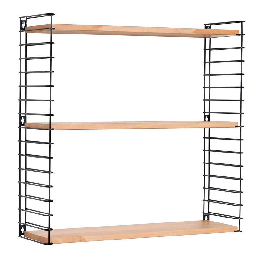 metaltex Bücherregal Tomado Buche/Schwarz 70x21x68 cm