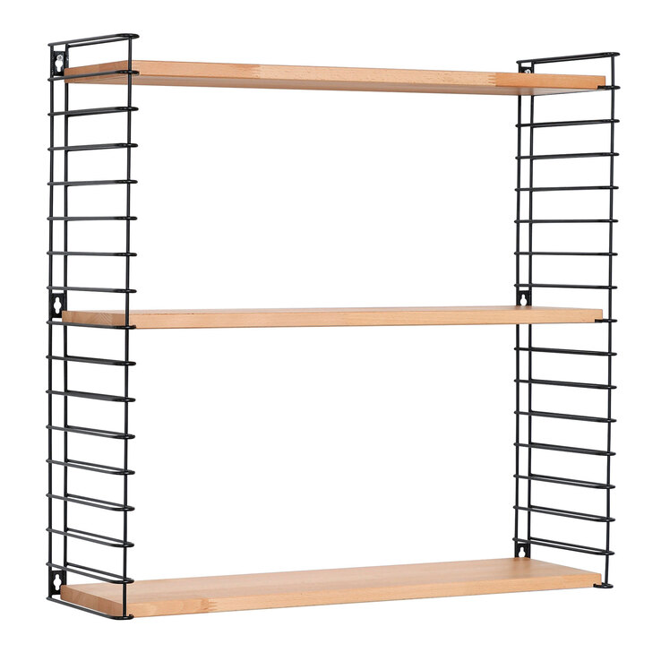 metaltex Bücherregal Tomado Buche/Schwarz 70x21x68 cm