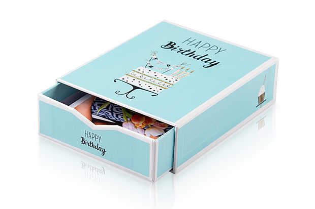 Bilderbox mit 100 Fotos im Design 'Happy Birthday'