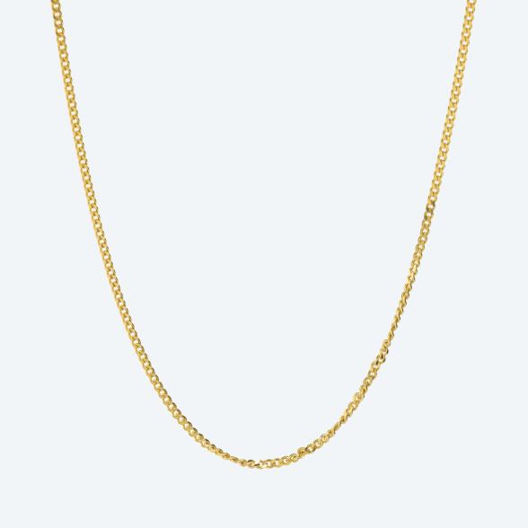 Panzerkette 925 St. Silber vergoldet, ca. 45 cm