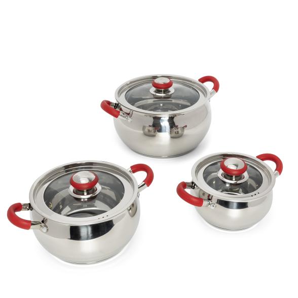 First Cuisine Topfset 6tlg. Rot