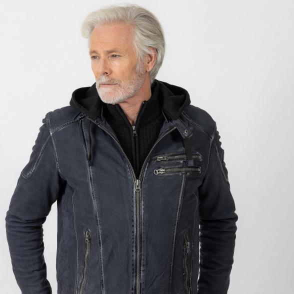 OTTO KERN Herren-Lederjacke 'Doran' marine