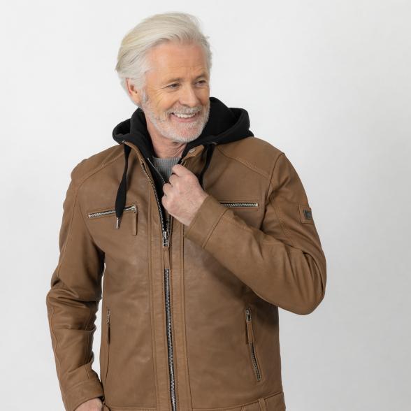 OTTO KERN Herren-Lederjacke 'Smudo' braun