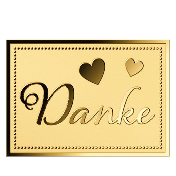 Baren-Münze Gold Danke