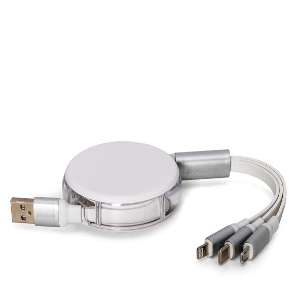 3-fach Ladekabel mit Trommel