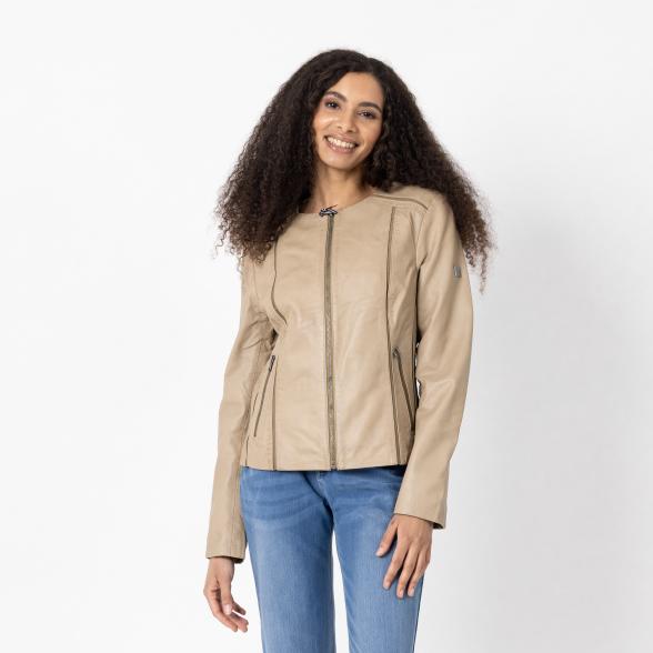 OTTO KERN Damen-Lederjacke 'Molly' beige