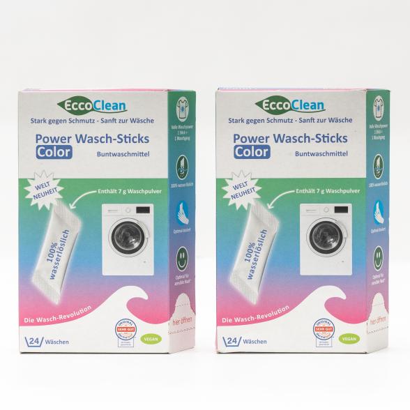Eccoclean Wasch-Sticks Color 2 x 24 Stück