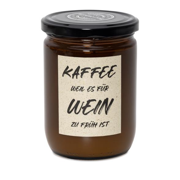 Duftkerze 'Kaffee statt Wein'