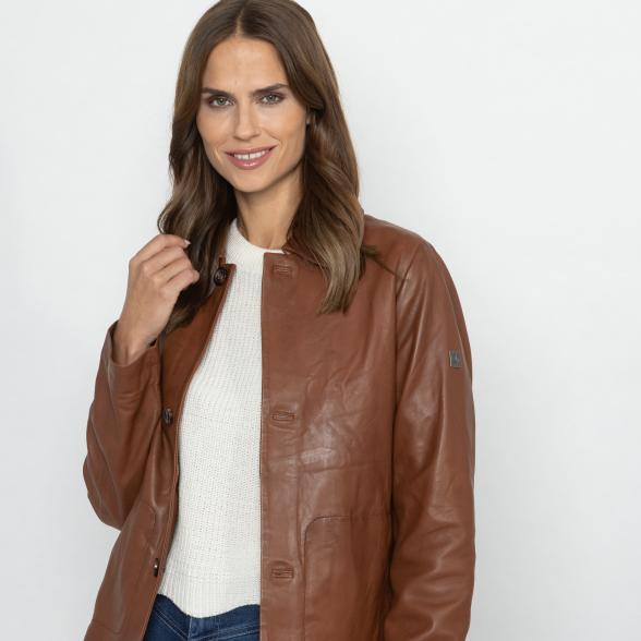 OTTO KERN Damen-Lederjacke 'Elora' cognac