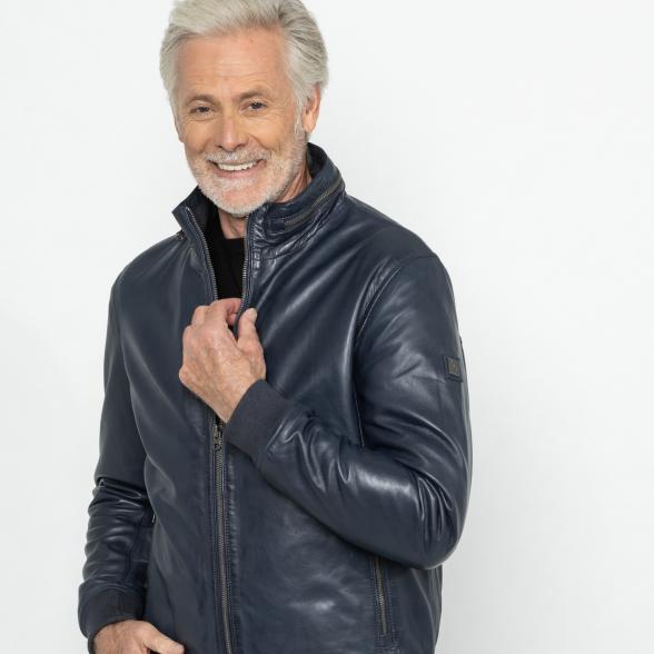 OTTO KERN Herren-Lederjacke 'Tony' marine