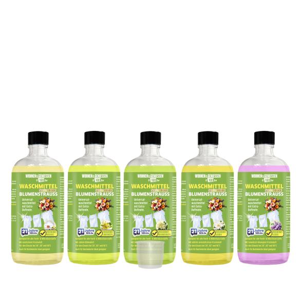 W&G Waschmittel 5x1Liter Blumenstrauß