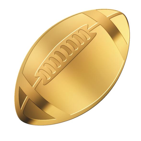 Shape-Münze 'American Football'