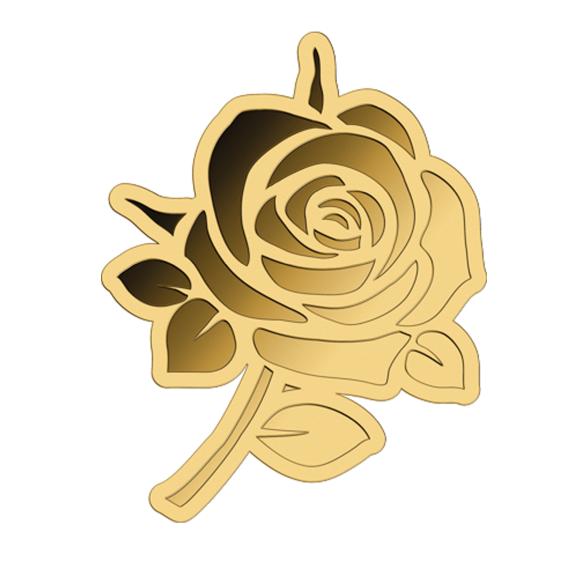 Shape-Münze 'Rose' 1/200 oz. Feingold