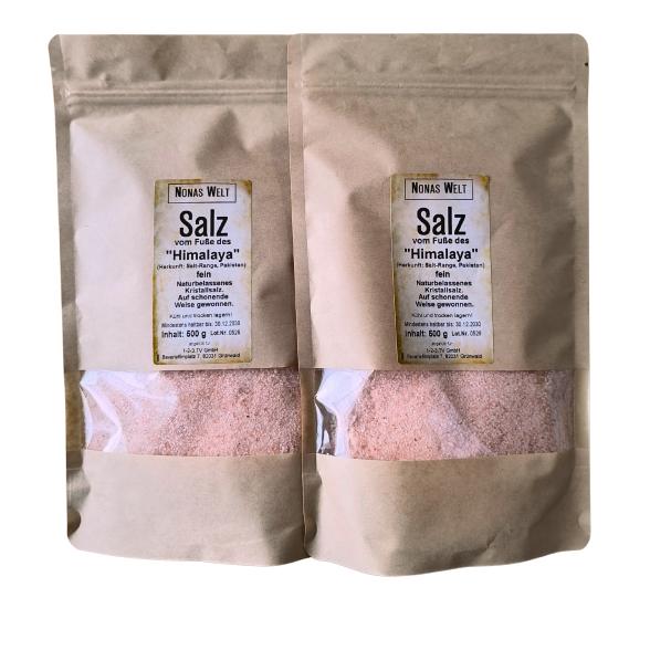 Nona's Salz-Set fein Sortenrein 2x500g