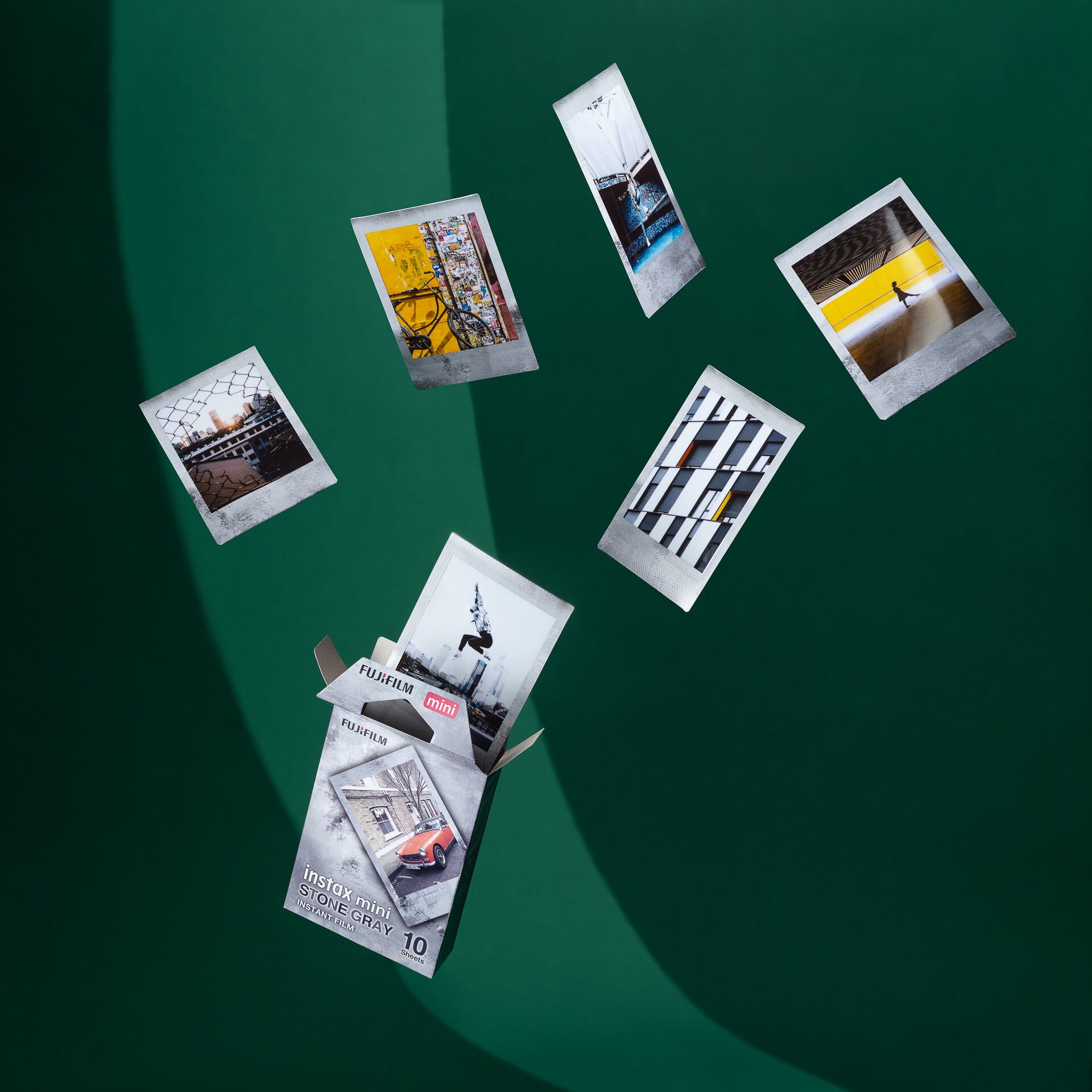 10er-Pack instax mini Deco Film - Stone Gray