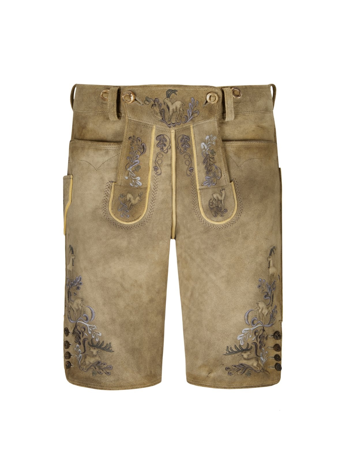 Meindl Trachten-Hirschlederhose Steinkogel mit Stickereien in 46