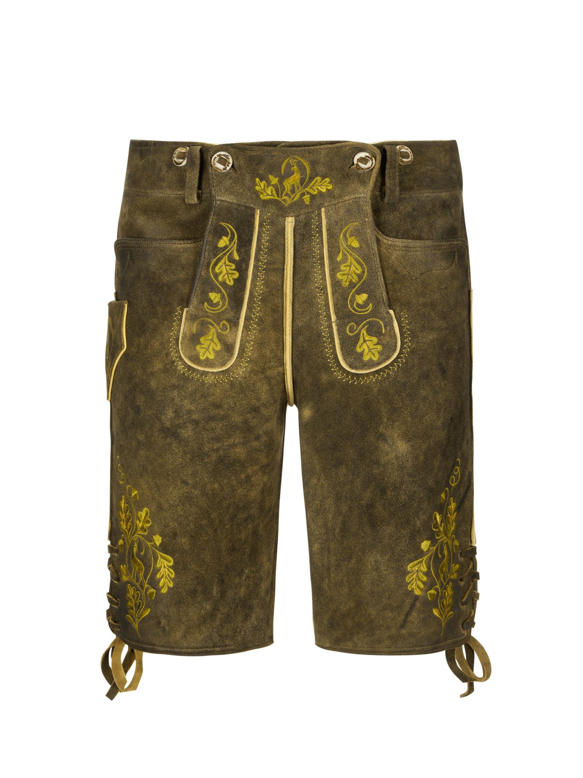 Meindl Lederhose Nockerberg aus Hirschleder mit Zierstitching in 44