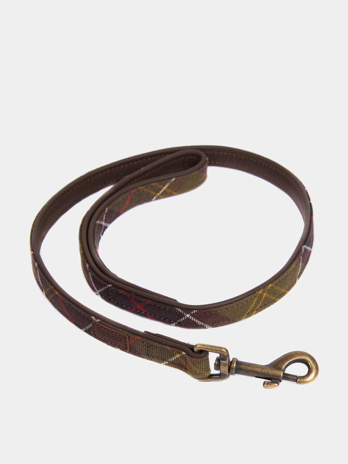 Barbour Hundeleine aus Leder und Baumwolle mit Tartanmuster in 0