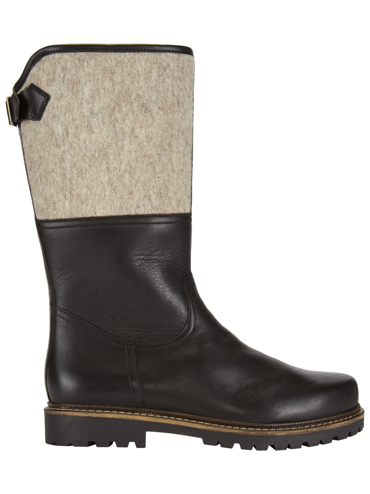 Dirndl+bua Maronibrater-Stiefel mit Filz-Besatz und Lammfell-Futter in 8