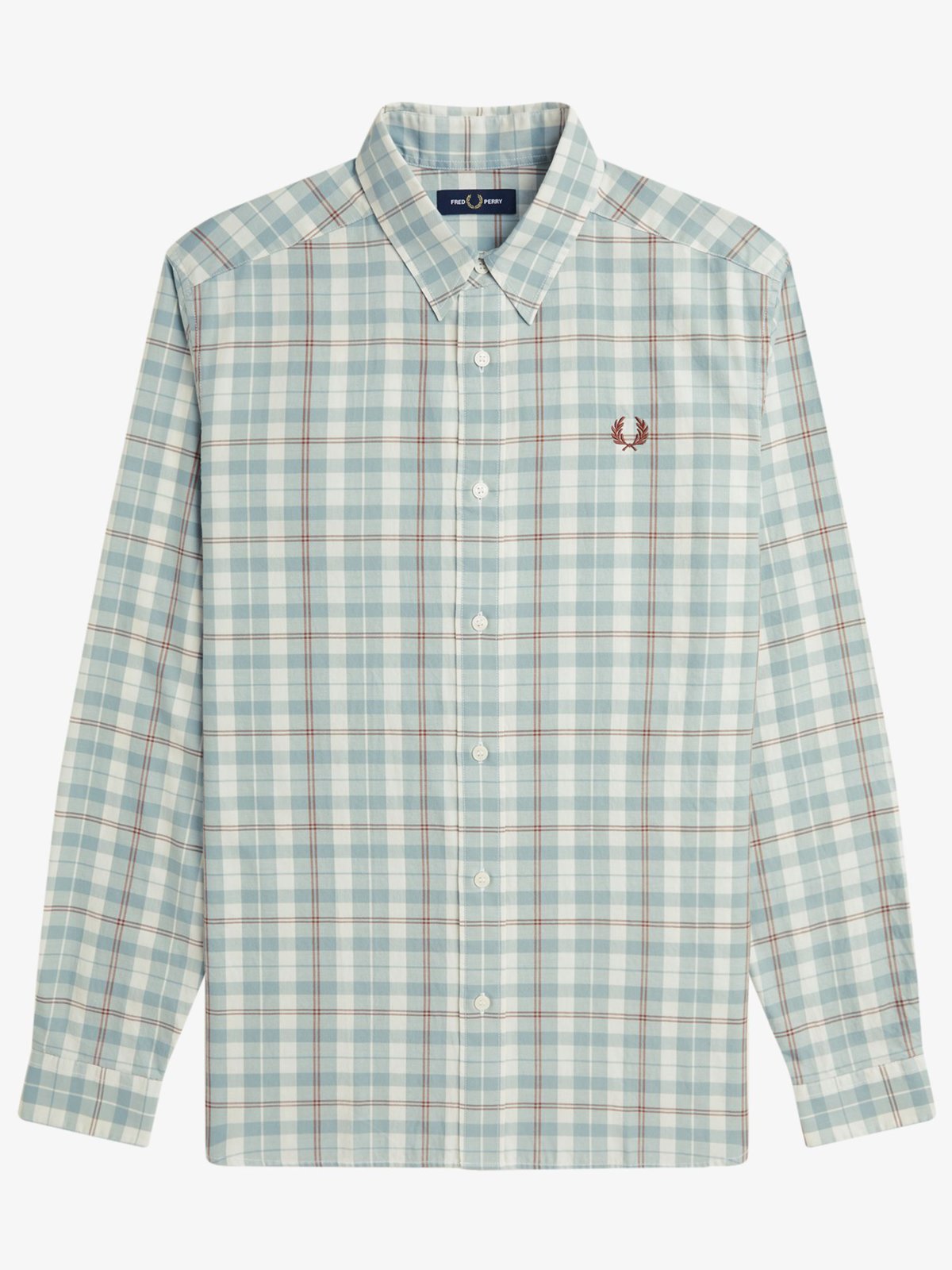 Fred Perry Hemd mit Logo-Stickerei und Karo-Muster in L