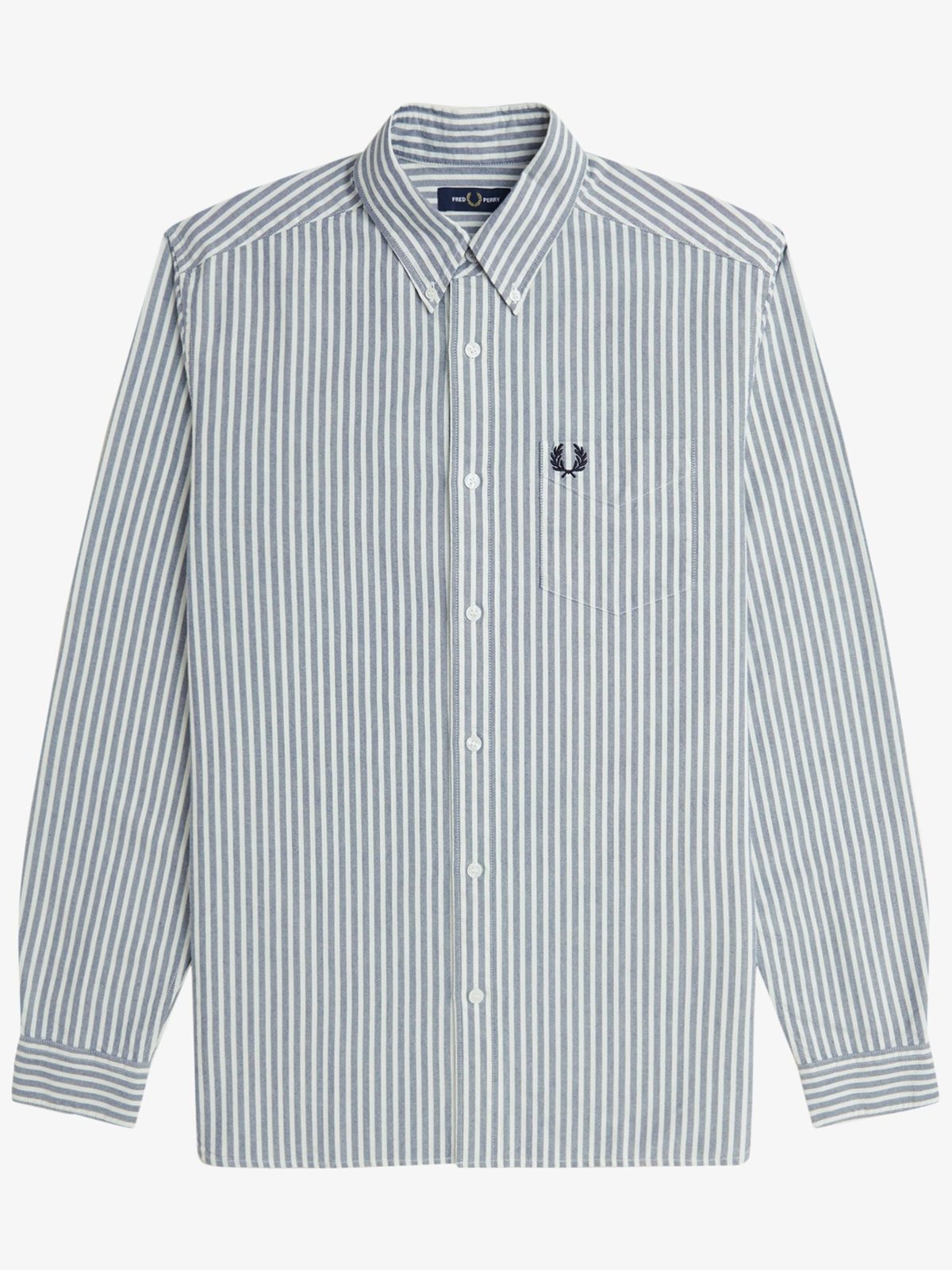 Fred Perry Oxfordhemd mit Streifenmuster und Brusttasche in M