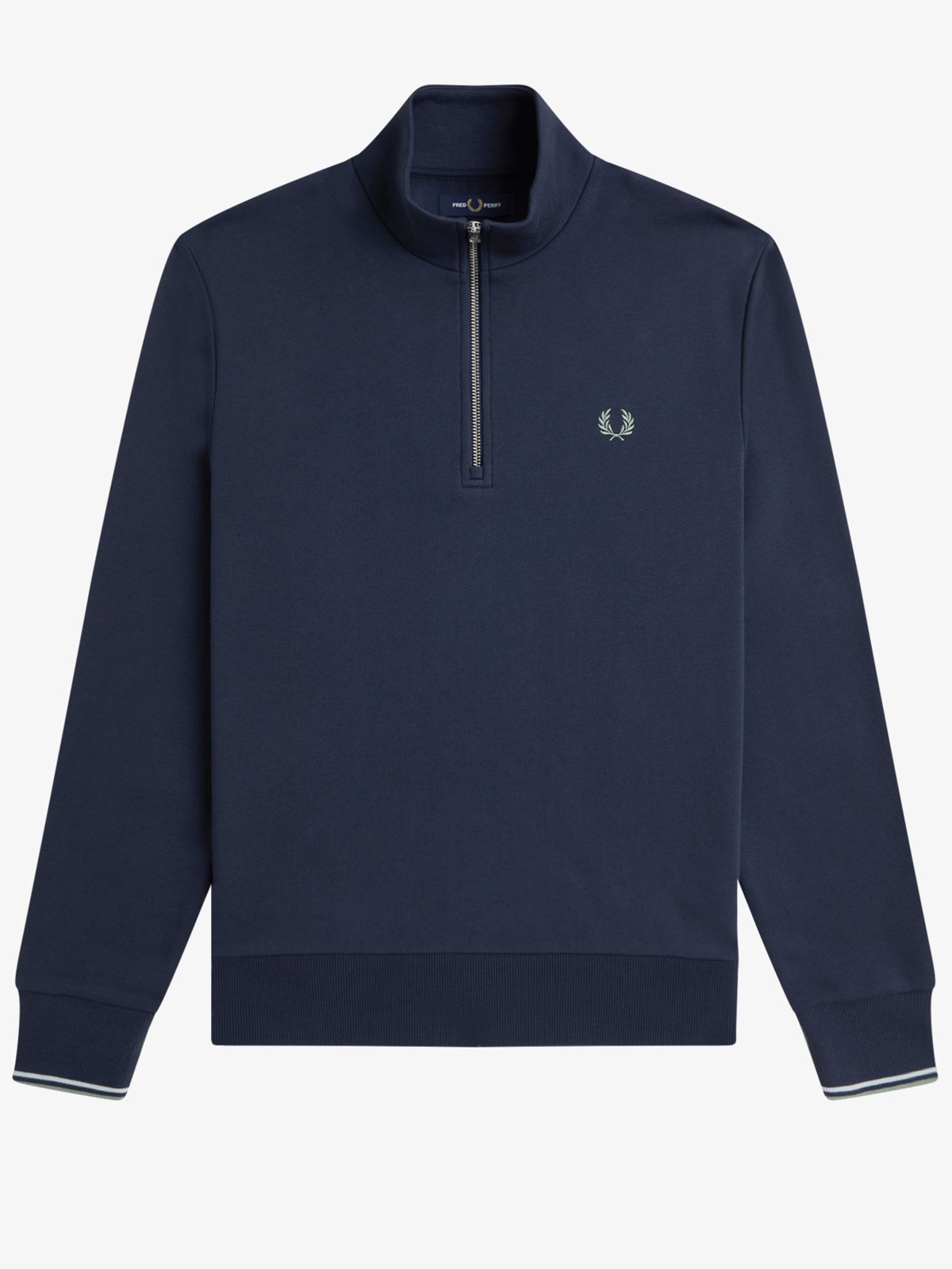 Fred Perry Sweat-Troyer mit Logo-Stickerei und Streifenakzenten in M