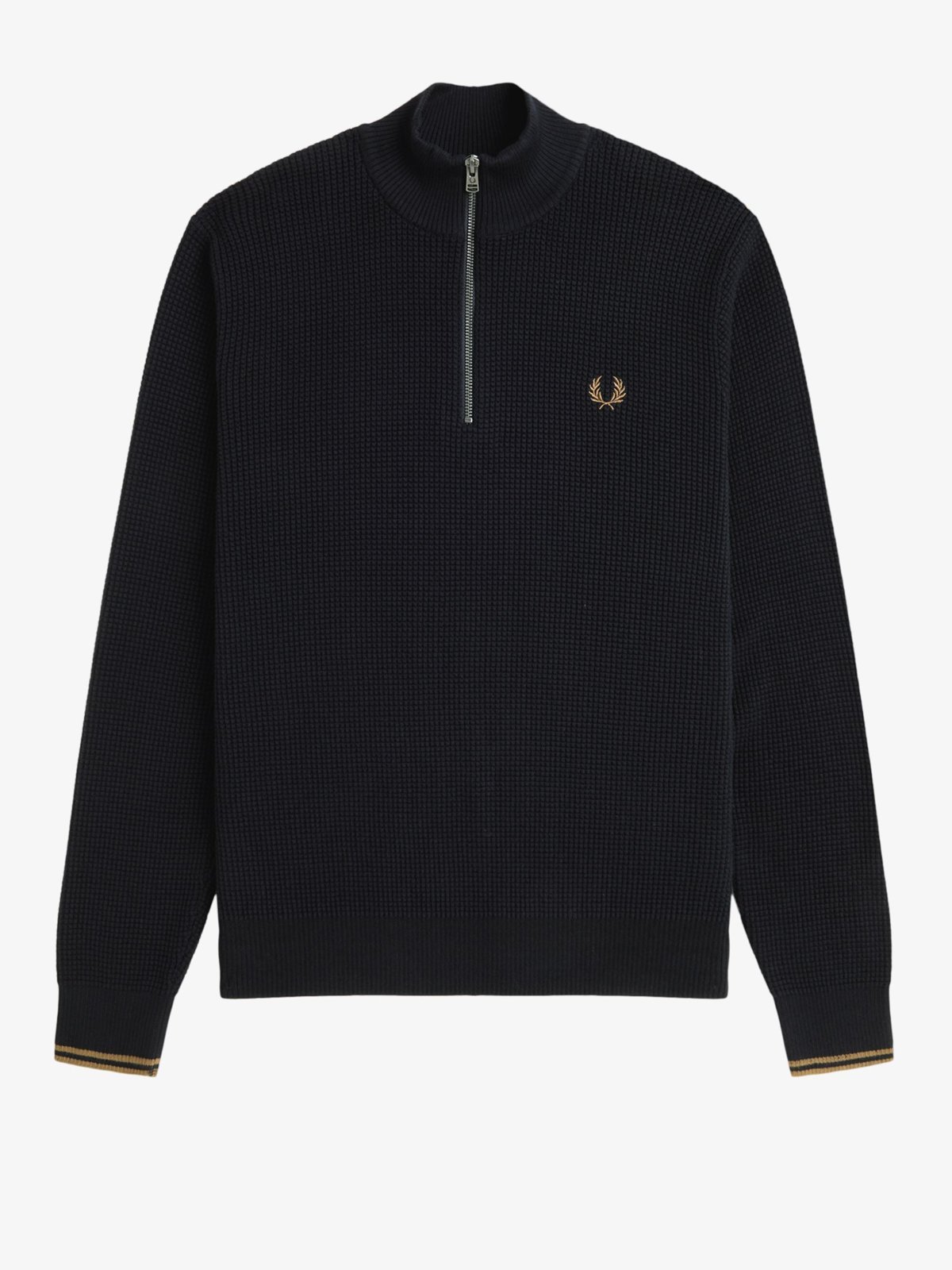 Fred Perry Troyer in Waffelstrick mit Logo-Stickerei in S