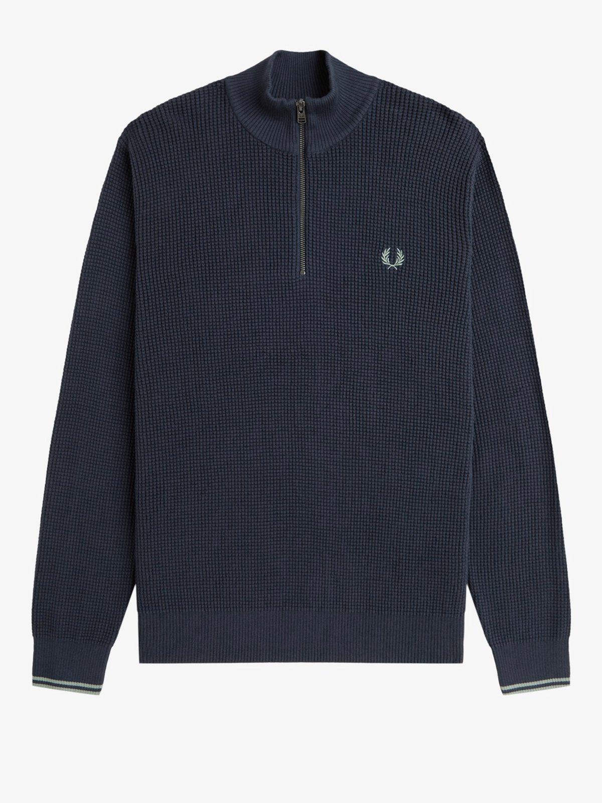 Fred Perry Troyer in Waffelstrick mit Logo-Stickerei in S